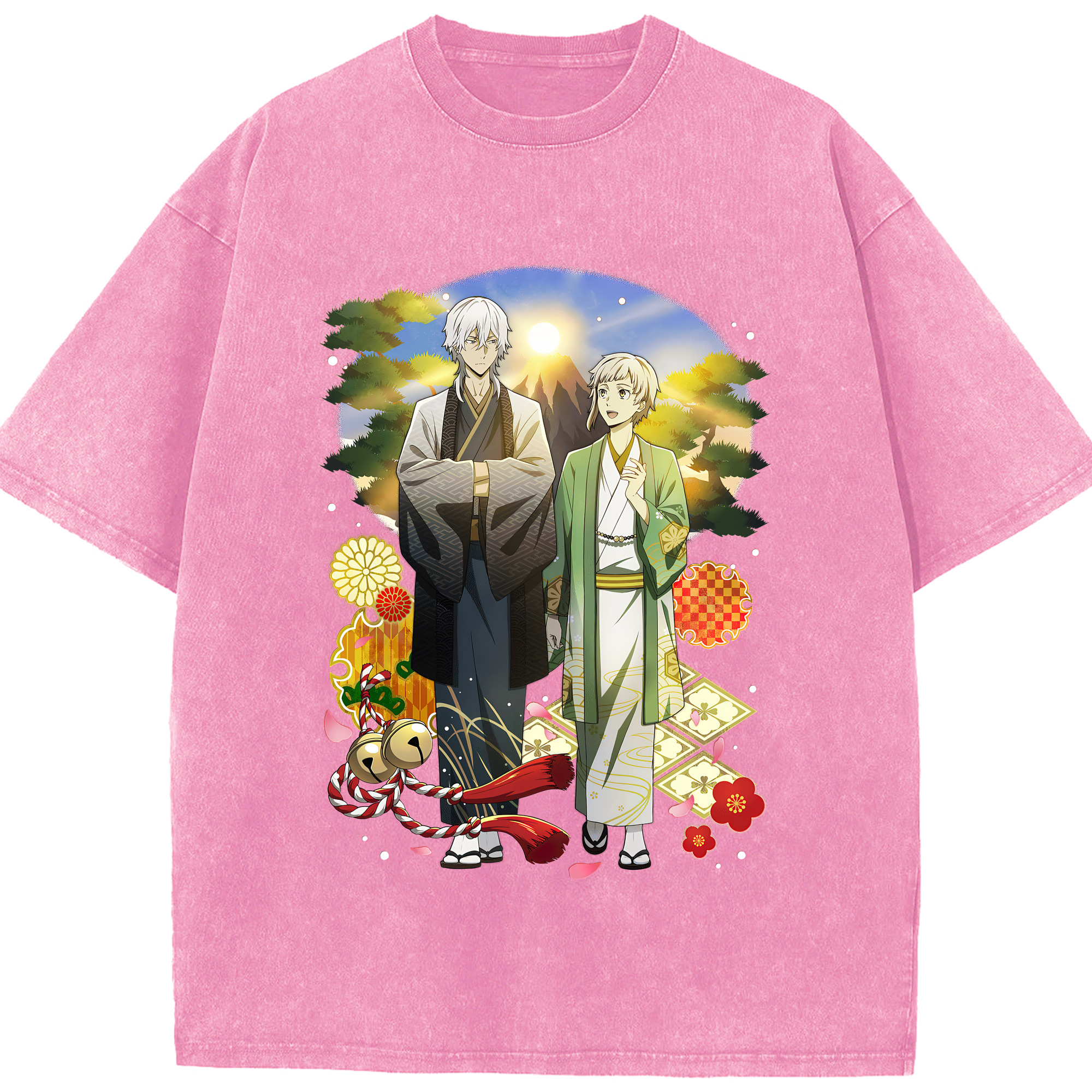 （画像用） 文豪ストレイドッグス Bungo Stray Dogs 綿100% ヴィンテージ風 半袖Tシャツ（フロントプリント）